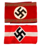 WWII GERMAN NSDAP ADMINSTRATIVE & HJ ARMBANDS