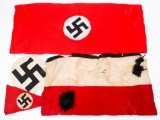 WWI - WWII GERMAN FLAGS, PENNANTS & CLOTH EMBLEM