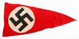 WWII GERMAN NSDAP PENNANT FLAG