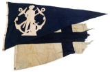 WWII BRITISH COMMODORE SHIP C.S. FLANNIGAN FLAGS