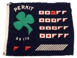POST WWII US NAVY USS PERMIT REUNION BATTLE FLAG