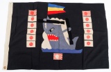 POST WWII US NAVY SUBMARINE REUNION BATTLE FLAG