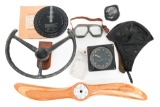 WWII - COLD WAR US AVIATION INSTRUMENTS & HELMET