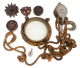 NAUTICAL PORT HOLE & PULLEY