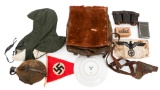 WWII GERMAN FIELD GEAR & FLAG
