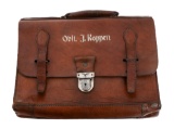 WWII GERMAN LUFTWAFFE LEATHER BRIEF CASE