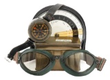WWII GERMAN LUFT DREIECKRECHNER, COMPASS & GOGGLES