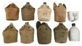 WWII US ARMED FORCES M1910 CANTEENS WITH COVERS