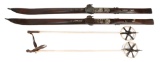 WWII US ARMY MOUNTAIN TROOPS SKIS WITH POLES