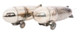 SILVER PLATED ZEPPELIN COCKTAIL SHAKERS
