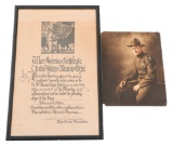 WWI USMC NAMED DISCHARGE DOCUMENT & 2nd DIV PHOTO