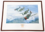 WWII US 56th FIGHTER GROUP SIGNED LITHOGRAPH