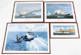 STAN STOKES & CHERNEV WWII NAVY THEMED LITHOGRAPHS