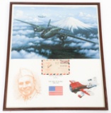 STAN STOKES DOOLITTLE LITHOGRAPH & SIGNED LETTER
