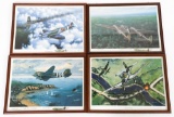 STOKES WWII AVIATION THEMED & SIGNED LITHOGRAPHS
