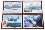 STOKES WWII AVIATION THEMED & SIGNED LITHOGRAPHS