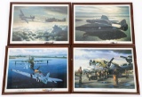 STOKES WWII AVIATION THEMED & SIGNED LITHOGRAPHS