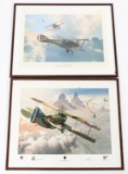 WWI US, UK & GERMAN FIGHTER PLANE LITHOGRAPHS