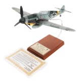 WWII GERMAN ACE G. RALL SIGNED ME-109 MODEL PLANE