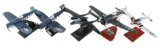 USAAF, USN, & USMC MAHOGANY MODEL PLANES