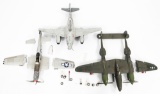 WWII GERMAN Me262B, US P-38 & P-51 MODEL AIRPLANES