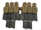 WWII US M1937 BAR MAGAZINE CARRIER & MAGAZINES