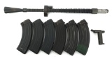 JAPANESE TYPE 99 MACHINE GUN BARREL AND MAGAZINIES