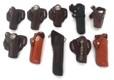 LEATHER REVOLVER HOLSTERS LOT OF 10