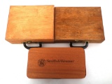 WOOD PISTOL AND REVOLVER DISPLAY CASES