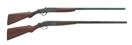 IVER JOHNSON AND N.R. DAVIS 12 GAUGE SHOTGUNS