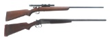 WINCHESTER 67 RIFLE AND JC. HIGGINS 101.7 SHOTGUN