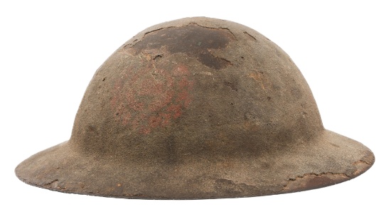 WWI CANADIAN UNIT PAINTED MkI BRODIE HELMET