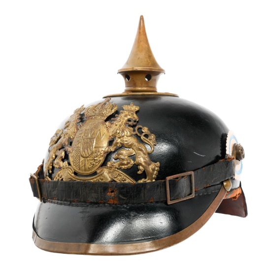 IMPERIAL GERMAN BAVARIAN M1895 EM/NCO PICKELHAUBE