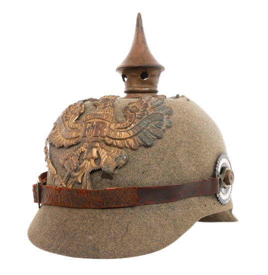 IMPERIAL GERMAN PRUSSIAN 1915 NCO FELT PICKELHAUBE