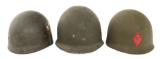 WWII US ARMY M1 COMBAT HELMET & LINERS