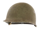 EARLY WWII US ARMY M1 COMBAT HELMET WITH LINER