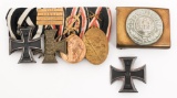 IMPERIAL GERMAN IRON CROSS, MEDAL BAR & BUCKLE