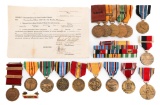 WWII PEARL HARBOR & US VETERAN MEDAL GROUPINGS