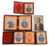 19th C. US CIVILIAN DAGUERREOTYPE & TINTYPE PHOTOS