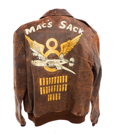 WWII US 8th AAF TYPE A-2 PAINTED FLIGHT JACKET