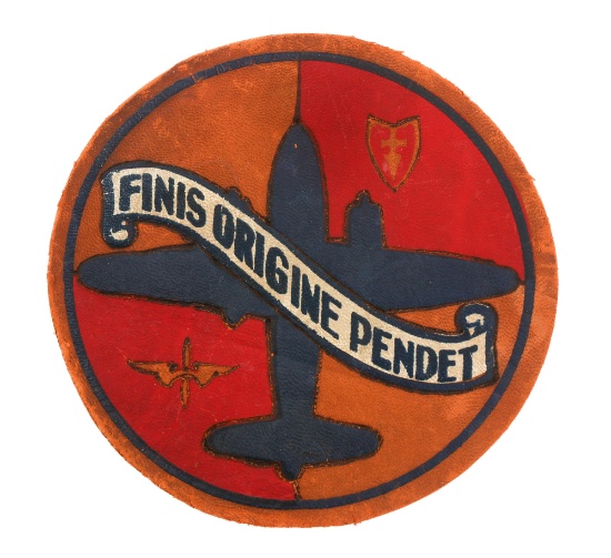 WWII USAAF 320th BG, 441st BS LEATHER PATCH