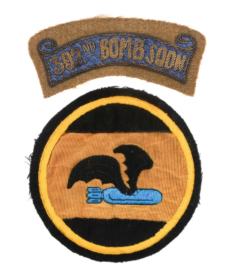 WWII USAAF 392nd BOMB SQUADRON PATCH & TAB