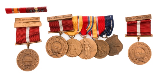 WWII - KOREAN WAR USCG NAMED GOOD CONDUCT MEDALS