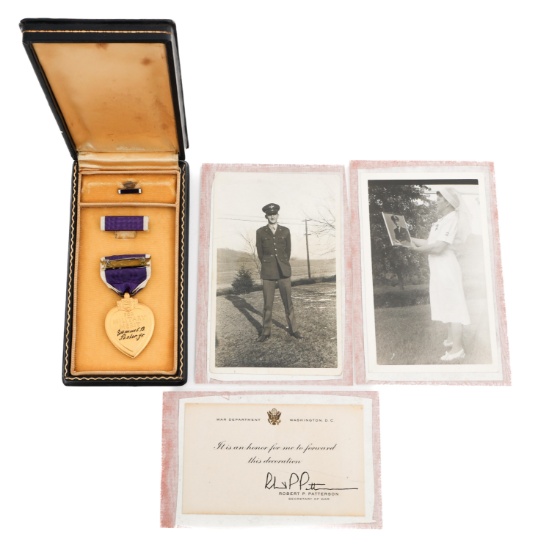 WWII USAAF 500th BOMB GROUP KIA NAMED PURPLE HEART