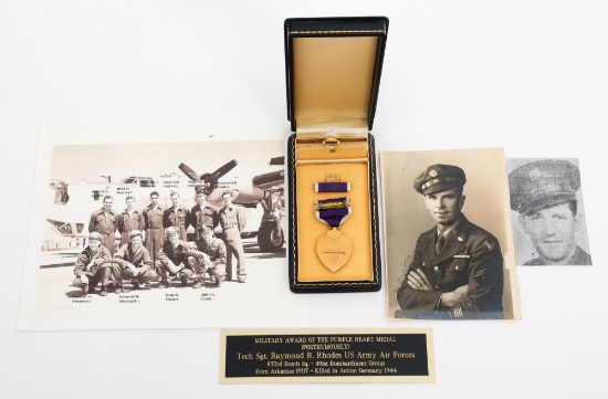 WWII USAAF 491st BOMB GROUP NAMED KIA PURPLE HEART