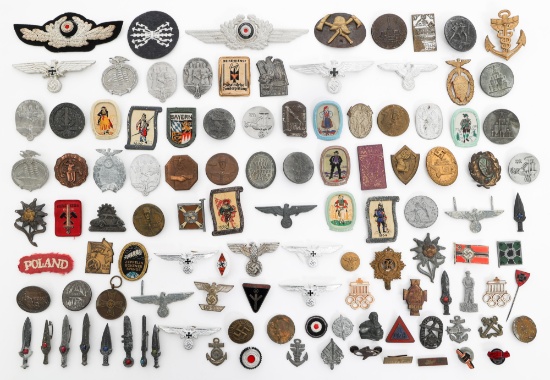 WWII GERMAN SPANGE, BADGES, & TINNIES
