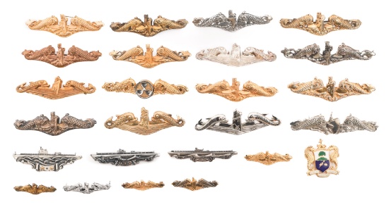 WWII US NAVY SUBMARINE WARFARE BADGES & PINS