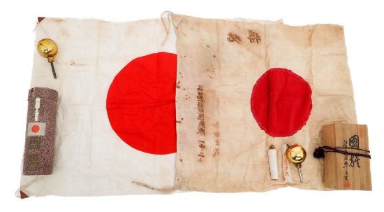 WWII IMPERIAL JAPANESE FLAG SETS WITH BOXES