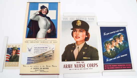 WWII US ARMY WAAC & NURSE CORPS RECRUITING POSTERS