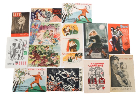 WWII US, JAPANESE, & GERMAN PROPAGANDA LEAFLETS
